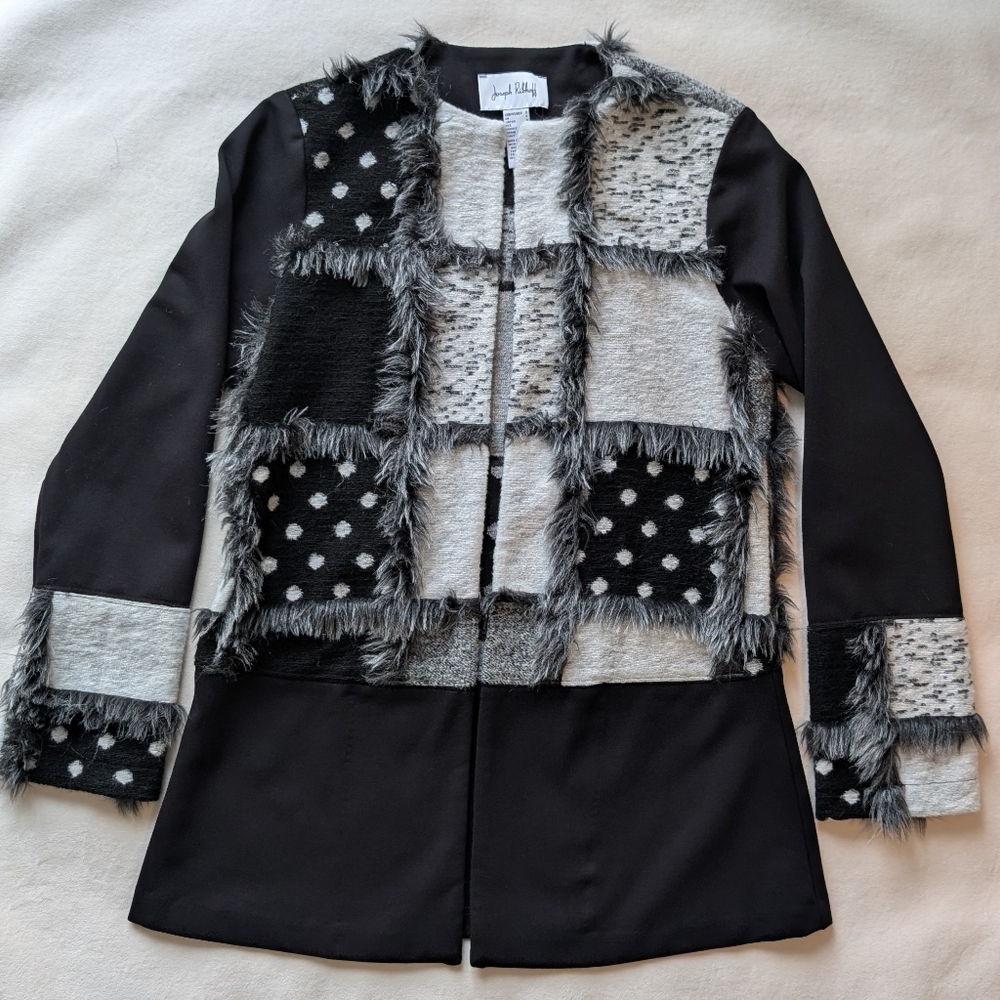 Joseph Ribkoff Women’s Cardigan Open Front Faux FurJacket Size 2 (XS) - Picture 8 of 16